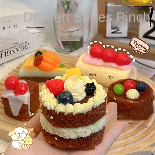 Squishy Cake Food Stress Relief Toys Soft Fidget Toy Kid Gir