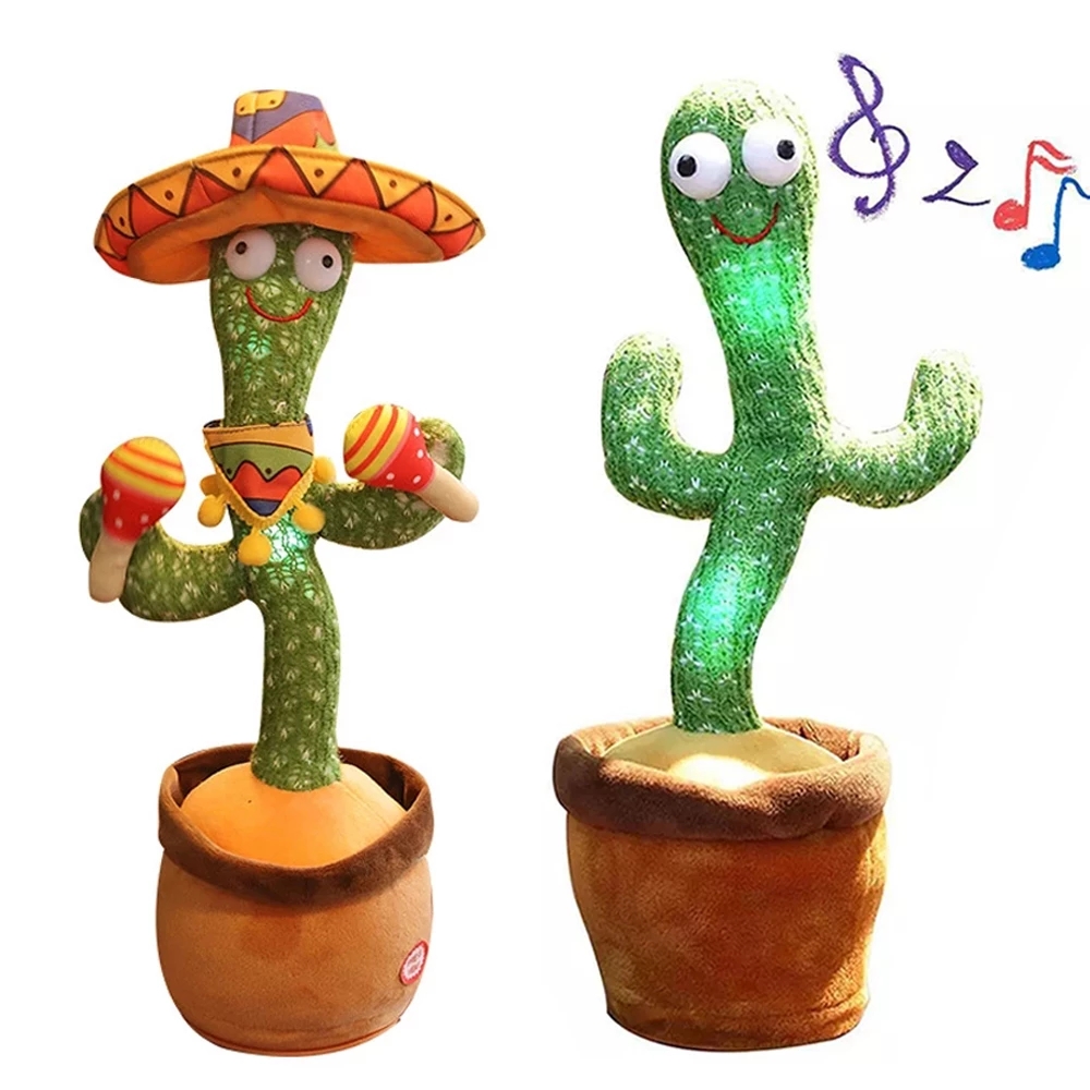Dancing Cactus Toys Speak Electronic Plush Toys Twisting