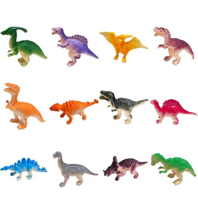 12 Pcs/Set Mini Dinosaur Model Ornaments Plastic Figures Kid