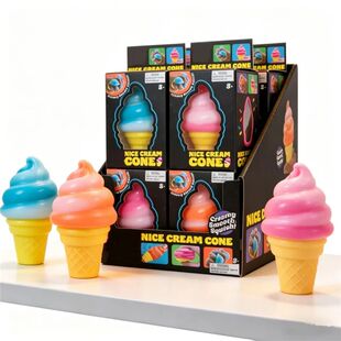 Needoh Nice Cream Cone Reliever Fidget Toy Sensory Stress An