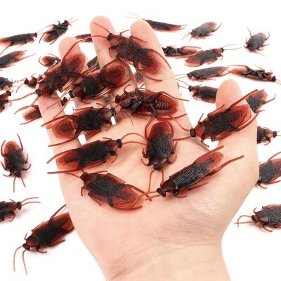 10/50pcs Realistic Plastic Cockroach Simulation Fake Cockroa