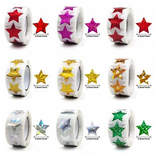 100-500pcs Glitter Star Stickers for Kids School teacher Rew