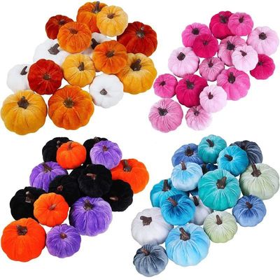 5.5/8/10cm Velvet Pumpkin Halloween Decoration Soft Foam Stu