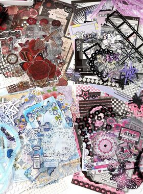 Paper Stickers DIY Itabag Insert Material Retro Lace Ribbon