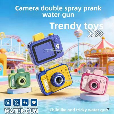 1pc 2026 Double sided  Camera Water Gun Prank Toy Double Spr