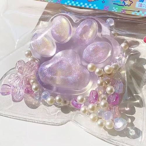 1Pc Soft Transparent Cat Paw Squeeze Toy Premium Silicone Sl