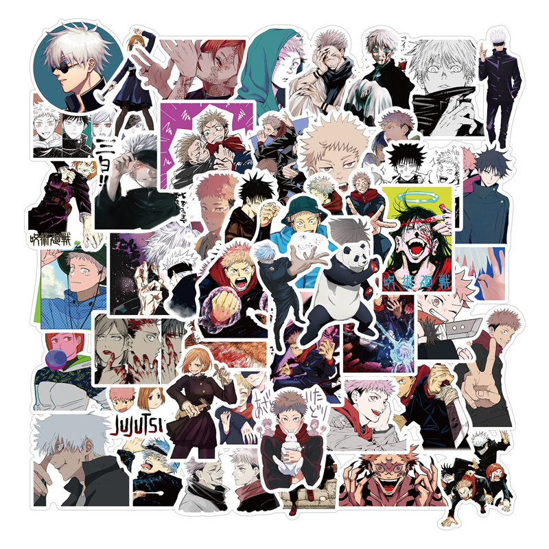50 Pcs Jujutsu Kaisen Anime Stickers Gojo Satoru Sticker