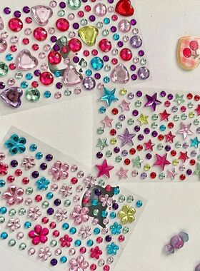 Glitter Face Stickers for Children Rhinestones for Eyes Face