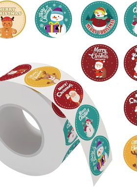 100-500pcs Santa Claus Stickers Party Christmas Gift Wrappin