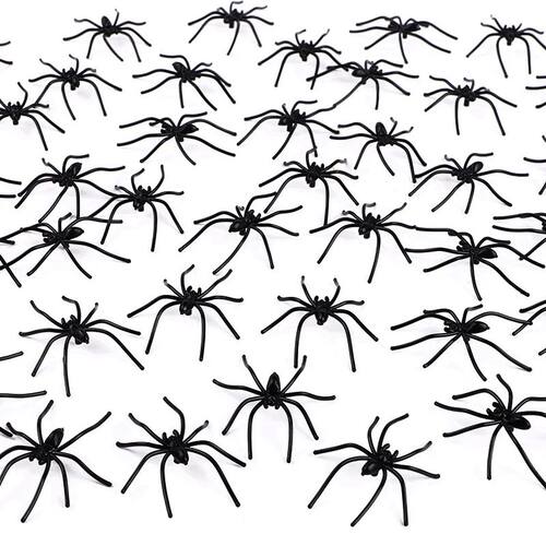50/100Pcs 3cm Halloween Spider Scary Luminous Glow Spider fo