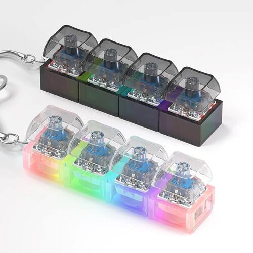 LED Keyboard Key Chain Fidget Toy for Adults Fidget Clicker
