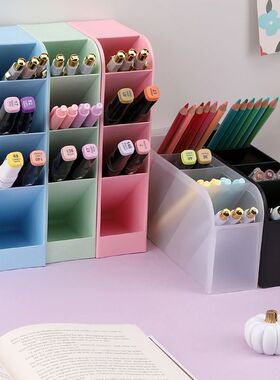 Desk Organiser Creative Transparent Oblique Insert Pen Holde