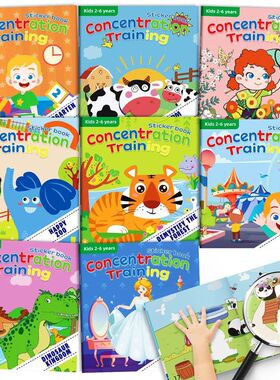 Reusable Sticker Book Scenarios Books Cartoon Animal Cogniti