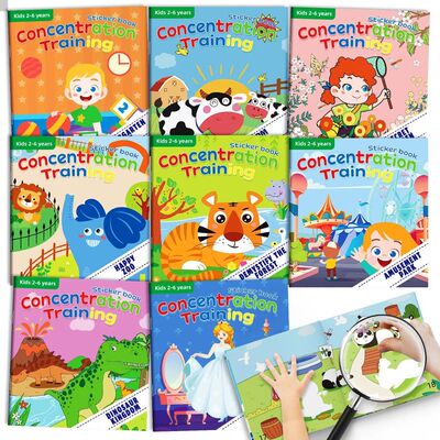Reusable Sticker Book Scenarios Books Cartoon Animal Cogniti