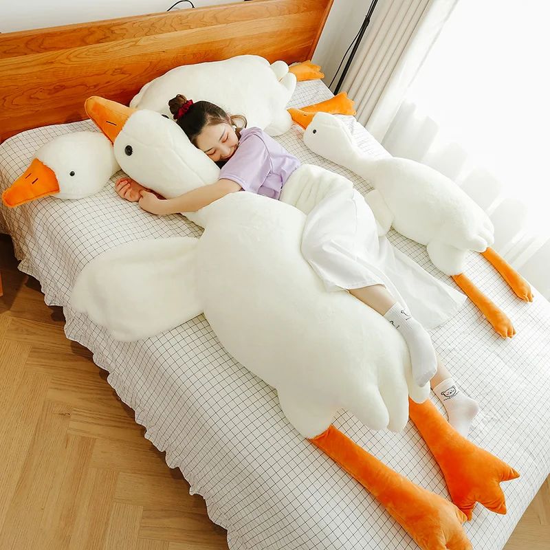 90-190cm Lovely Big White Goose Throw Pillow Plush Toy Big G