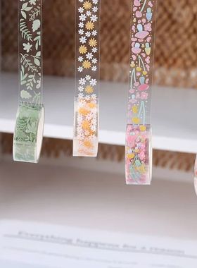 5Rolls Kawaii Transparent Sticker Tape DIY Decorative Materi
