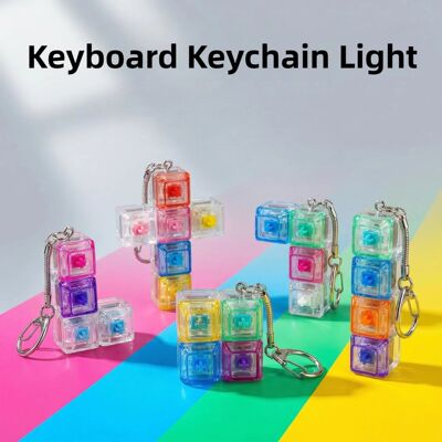 4LEDs Button Keyboard Keychain Light Up Keyboard Keychain St