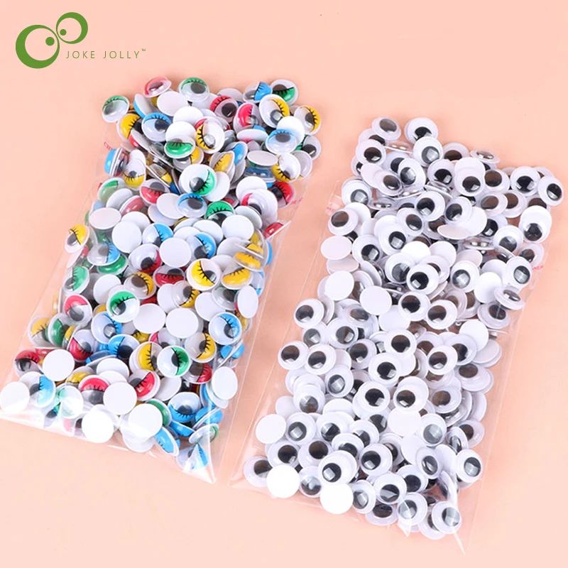 100pcs/200pcs Self-adhesive Googly Wiggle Eyes for DIY Scrap