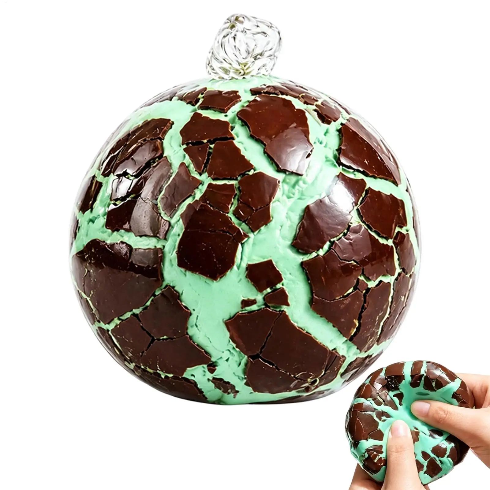 Slow Rising Squeeze Cracked Balls Fidget Toys Wax Coating So - 实物图