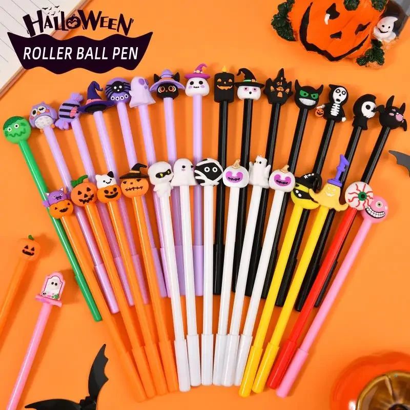 5/10/15/20 Pcs Cartoon Halloween Themed Neutral Pen Cute Pum