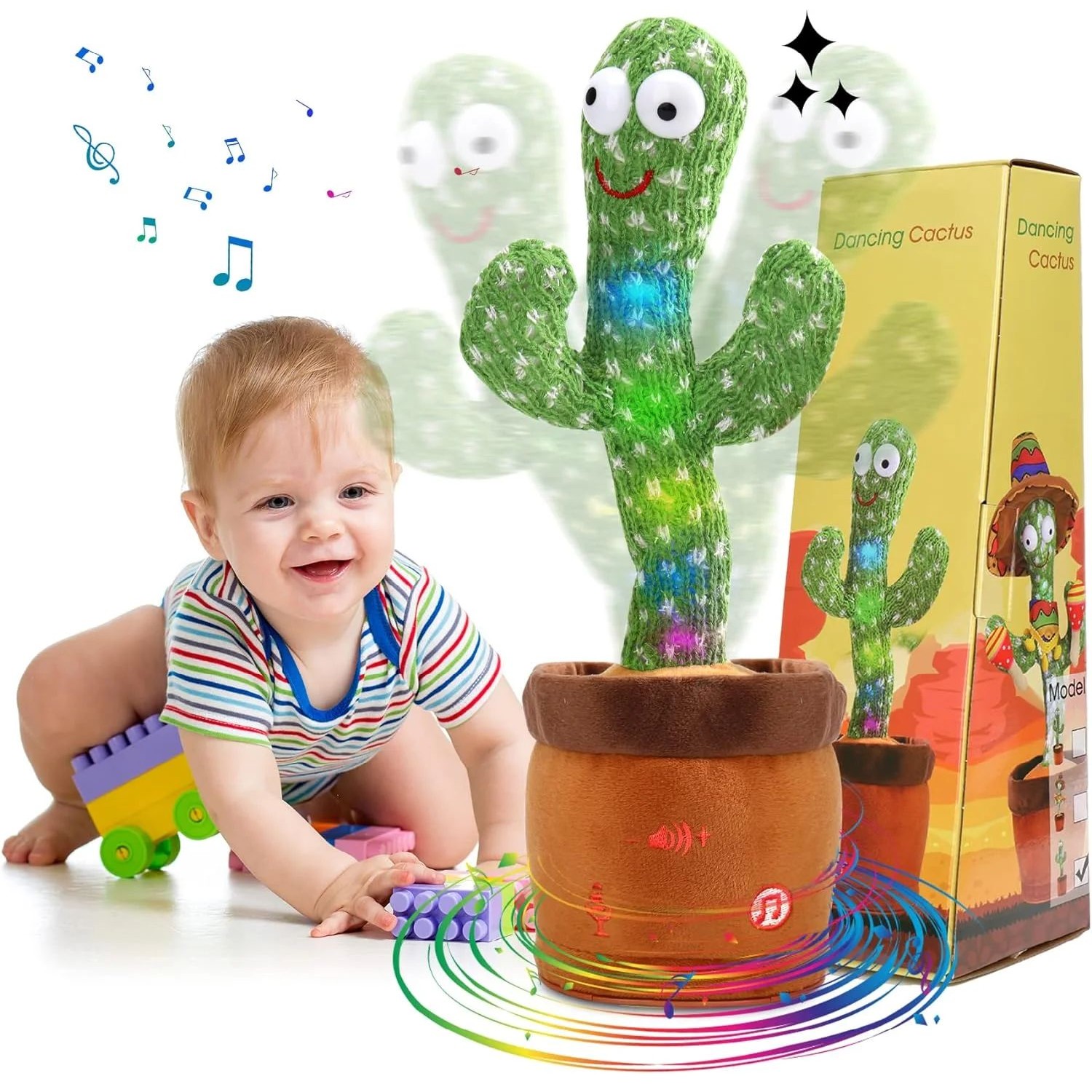 New Dancing Cactus Talking Cactus Baby Toys Sing 120pcs Musi