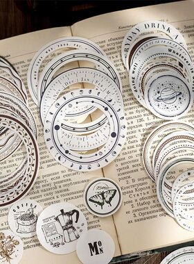 24 pcs/pack Vintage INS hollowed out circular border note ca