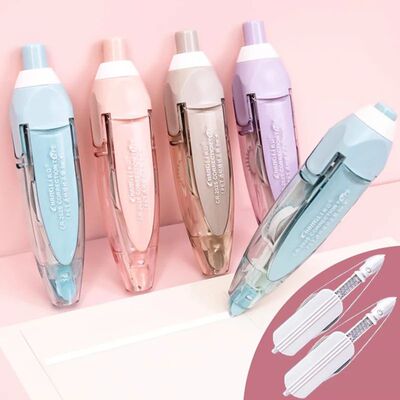 Press Type Kawaii Correction Tape Replaceable Refills White