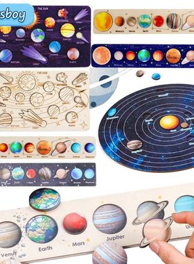 Baby Wooden Montessori Teaching Aids Science Cognition Jigsa