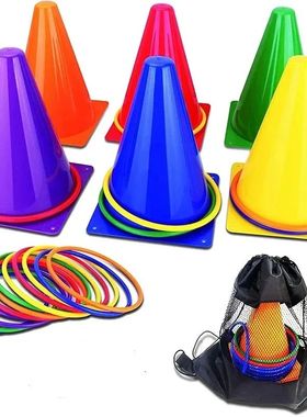 Parent Child Throwing Ring Game Cone Tossing Cornhole Sets H