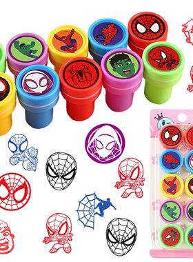 10/20/30pcs Spiderman Seal Stamps Party Favors Birthday Gift