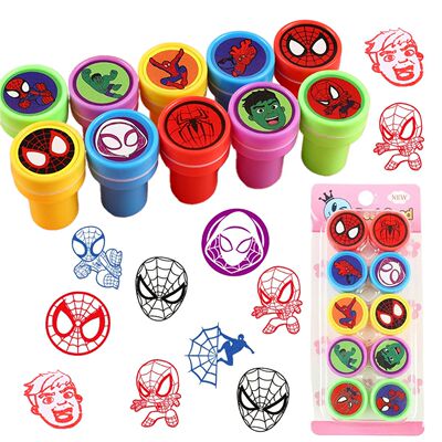 10/20/30pcs Spiderman Seal Stamps Party Favors Birthday Gift