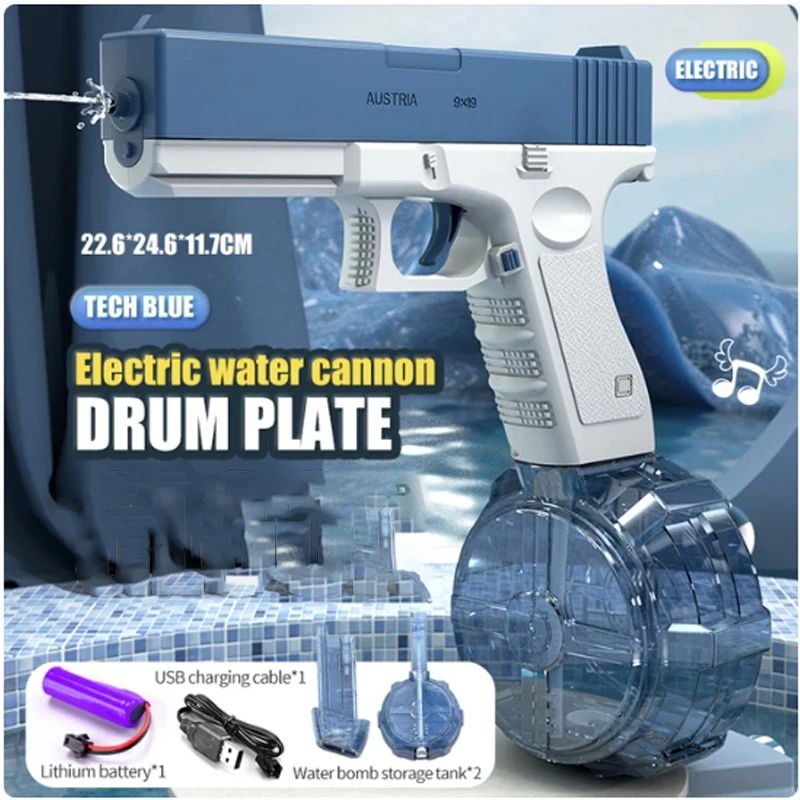 Water Gun Electric Pistol Shooting Toy Full Automatic Outdoo