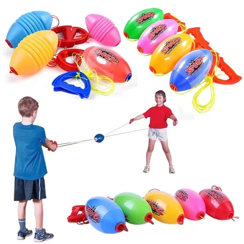 Hand pulled ball pulling force through elasticity fast shutt