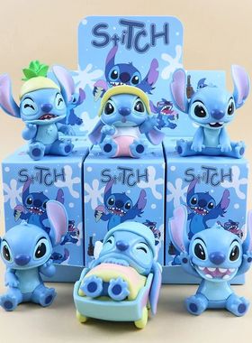 Stitch Figure Blind Box Kawaii Stich Anime Cartoon Car Cake