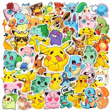 50pcs Kawaii Anime Pokemon Stickers Decals Fridge Phone Case