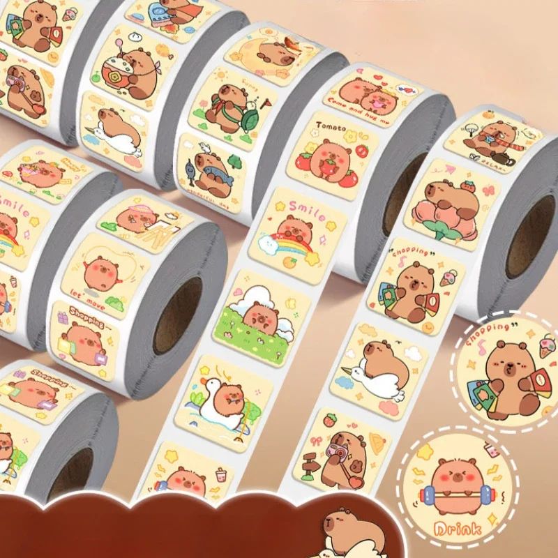 300Pcs Capibara Seal sticker Cute cartoon Capybara  decorati