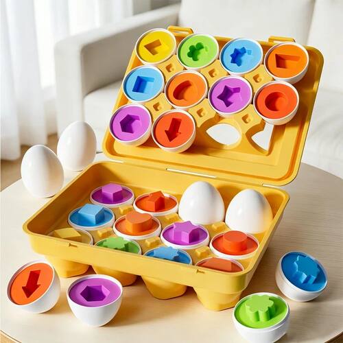 Montessori Games Baby Toy Smart Egg Shape Match Puzzle For K