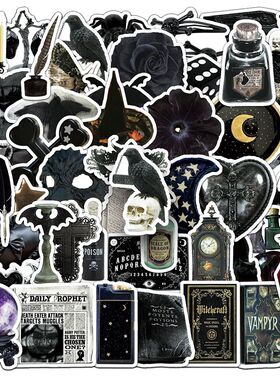 10/30/50PCS Style Goth Dark Witch Horror Stickers Waterproof