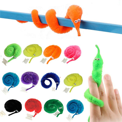 5/10/20pcs Twisty Worm Magic Toys Party Favors Fuzzy Worm On