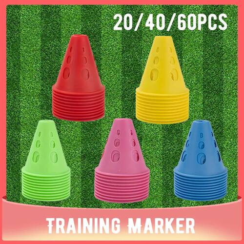 20/40/60 PCS Colorful Windproof Skate Marker Cones Roller Fo