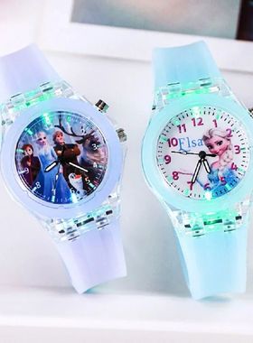 Anime  Frozen Princess Pattern Children Watch Toys Fashion C