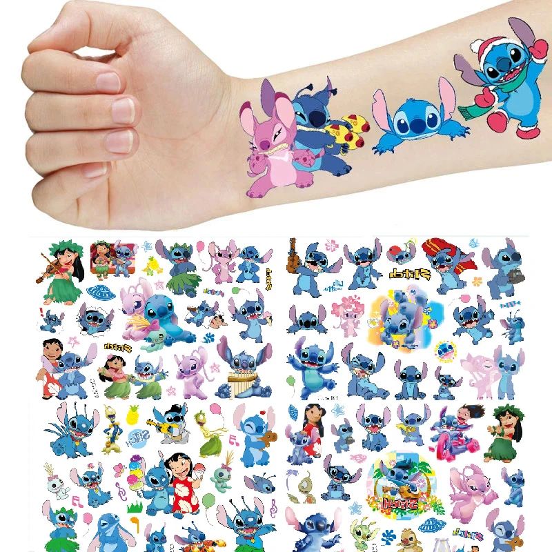 Anime Lilo & Stitch Tattoo Stickers Kawaii Stitch DIY Sticke