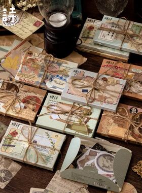 60pcs/1lot Kawaii Stationery Stickers Retro Memory Room Seri