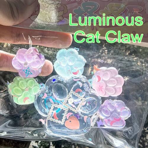 Luminous Cat Paw Hamster Squishy Squeeze Toy Stress Relief P