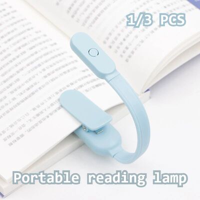 3 Brightness Adjustable Clip-On LED Book Lamp USB Rechargeab