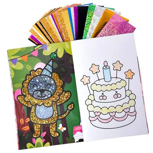 Cartoon Coloring Book Kids Foil Art and Crafts DIY Handmade