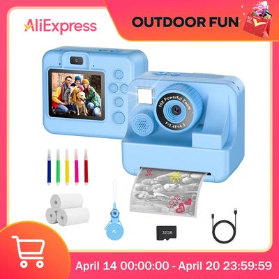 Bee Kids Camera Instant Camera 1080P HD Dual Lens Selfie Dig