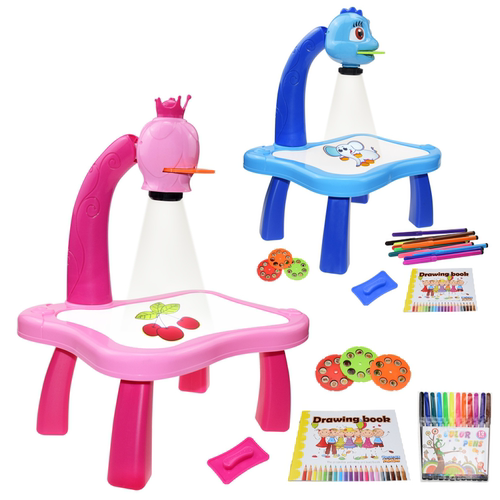 Children Led Projector Art Drawing Table Toys Kids Painting