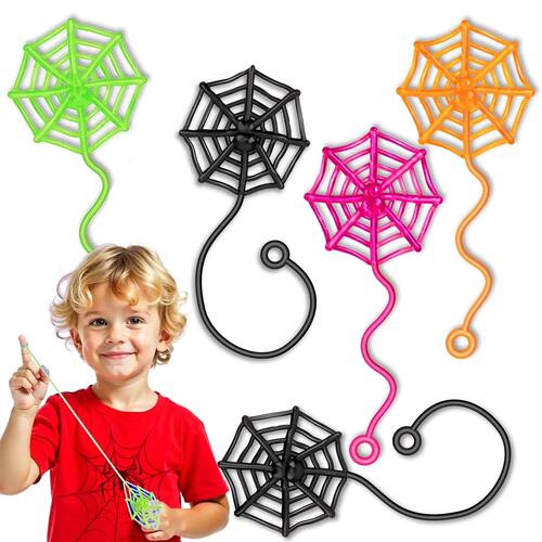 8/12/24Pcs Spider Party Favors Sticky Hands Spider Web for K