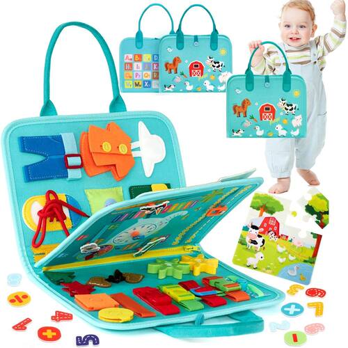 Montessori Busy Book Educational Toys For Toddler Portable A